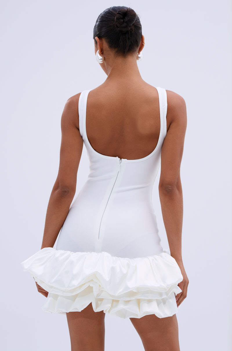 akira white dress ONE OF ONE MINI IN Bold adjustable white off AKIRA Free As Can Be