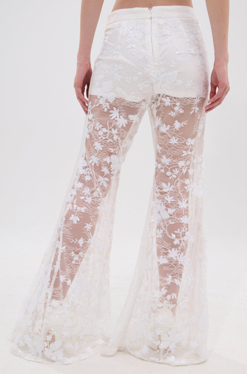 UP NEXT LACE PANT IN WHITE - Main Image