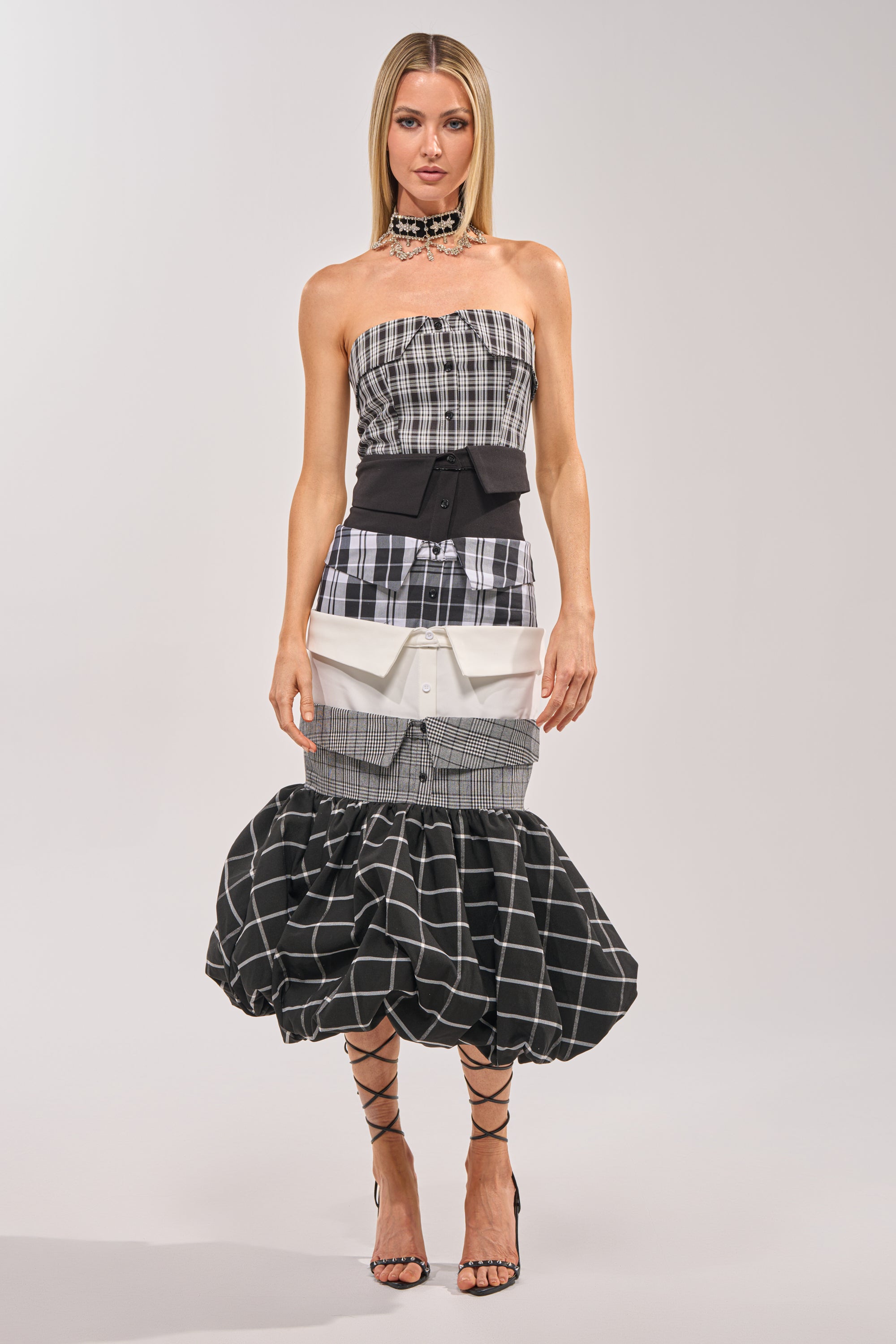 midi and top dress CHANGING IT UP PLAID MIDI DRESS – AKIRA
