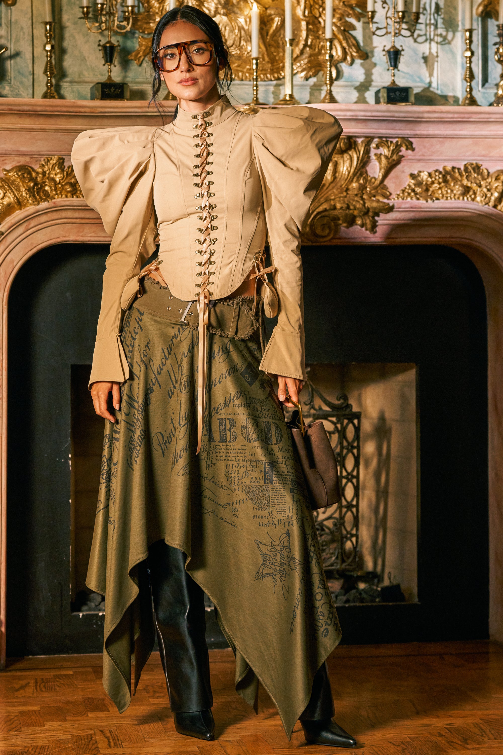 NONE OF YOUR CONCERN MIDI SKIRT