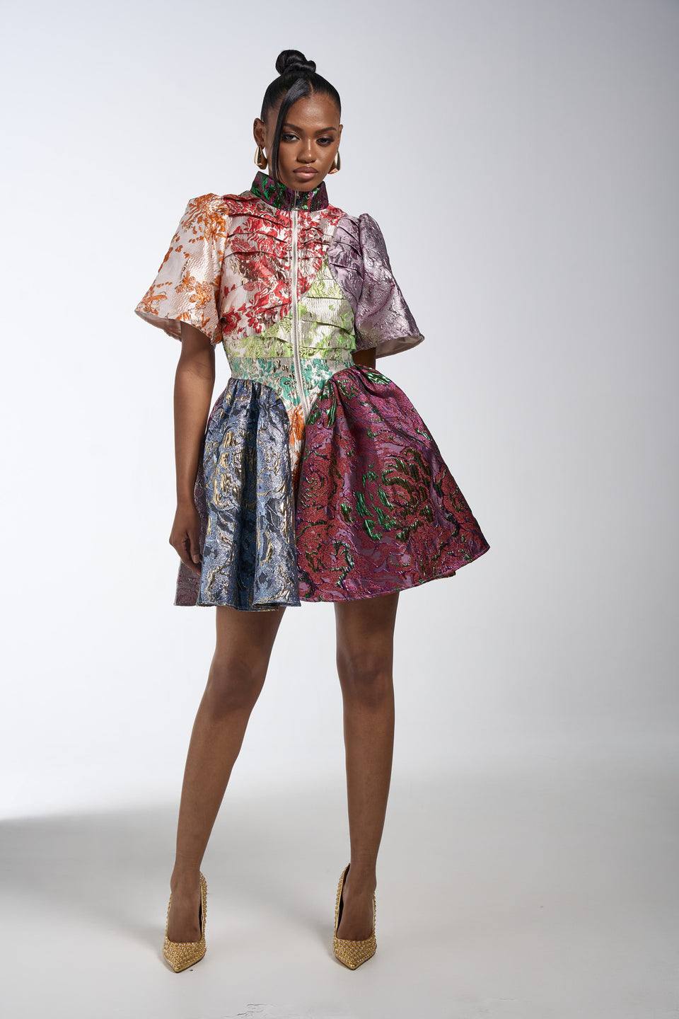 short dress near me AKIRA Stay With Me Brocade Mini Dress