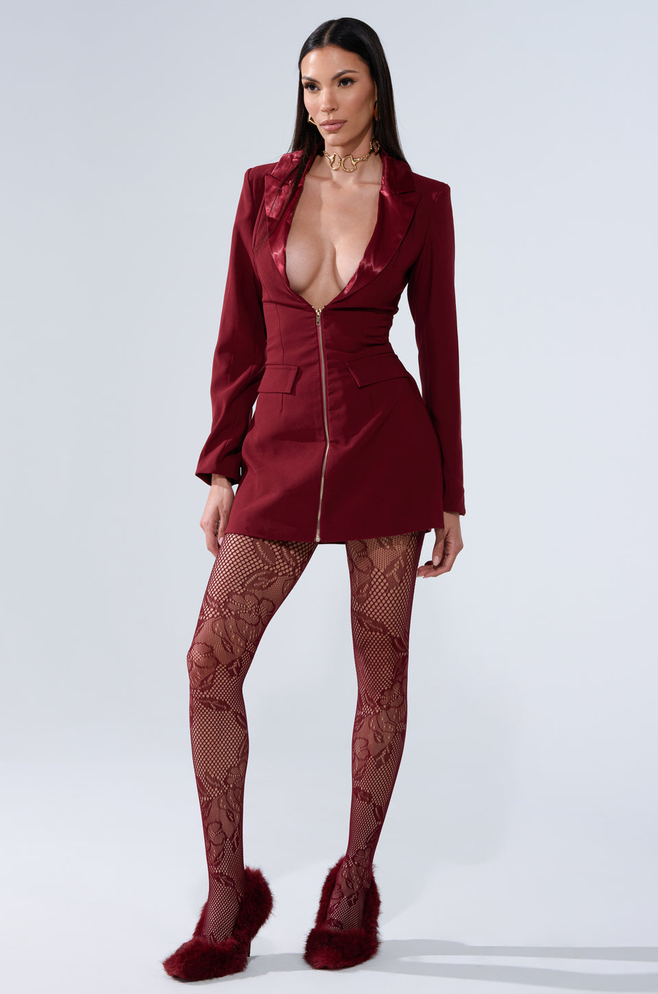 red business casual dress BUSINESS CASUAL BLAZER DRESS IN BURGUNDY – AKIRA