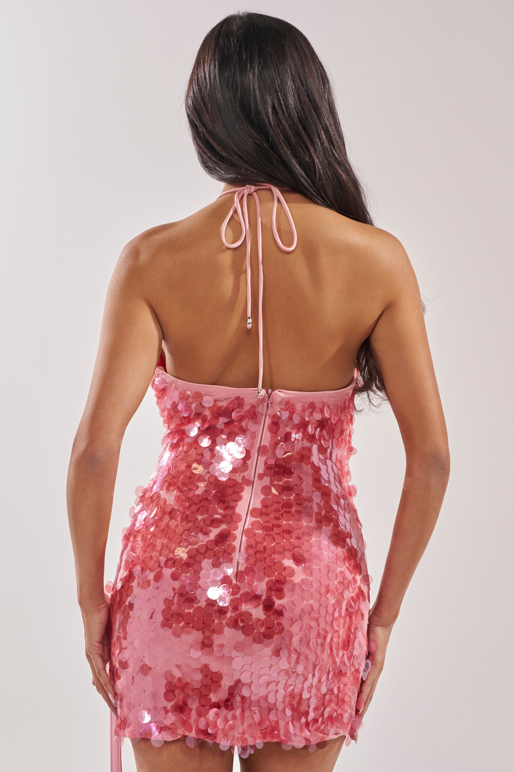 AKIRA Just A Phase Sequin Mini Dress | Pink | Size Large AKIRA Just A Phase Sequin Mini Dress | Pink | Size Large