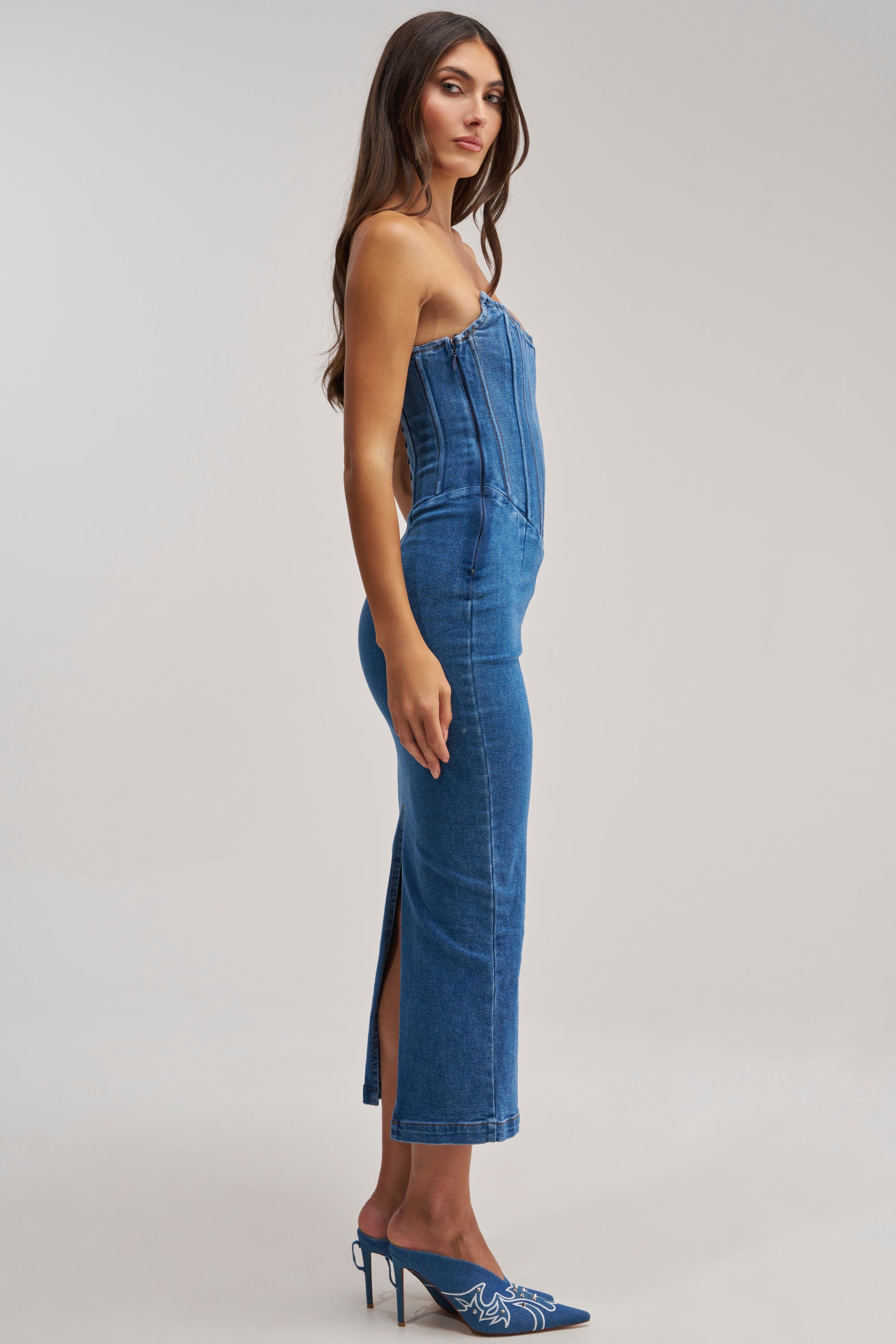 denim dress women strapless Amazon.com: Tube Top Strapless Denim Dress Drawstring A-Line Skirt Summer Slim Pleated Mini Dress Blue: Clothing, Shoes & Jewelry