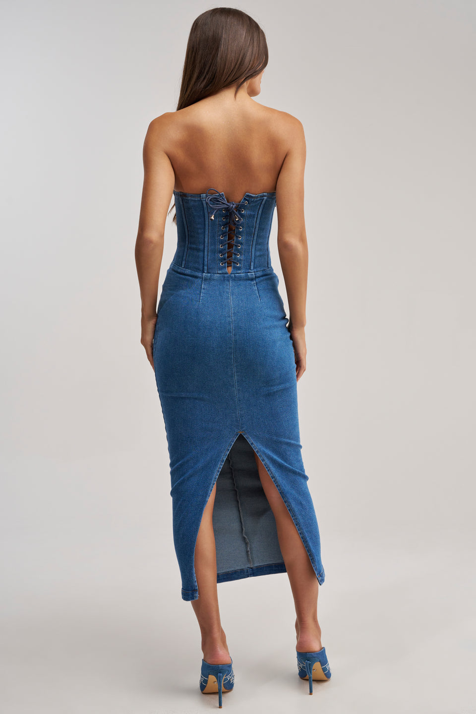 blue cool high split bandeau denim maxi dress Amazon.com: cffvdiz Blue,S, Womens Sexy Sheath Strapless Denim Maxi Dress Distressed Tie Dye Front Split Multi Pocket Cargo Denim Long Dresses : Sports & Outdoors