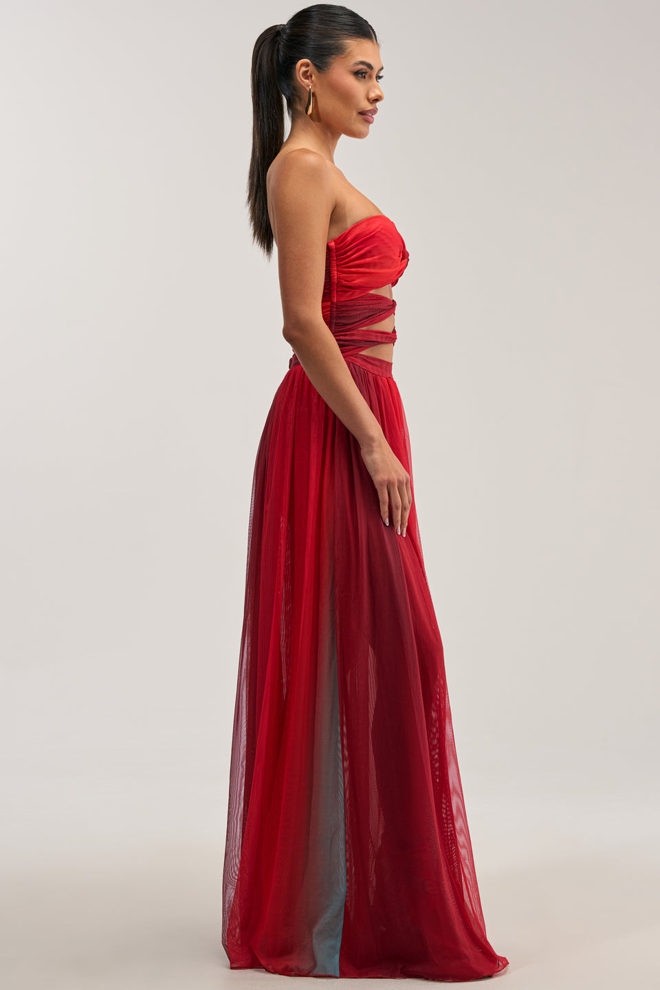 CELESTE CHIFFON MAXI DRESS IN MULTI – AKIRA