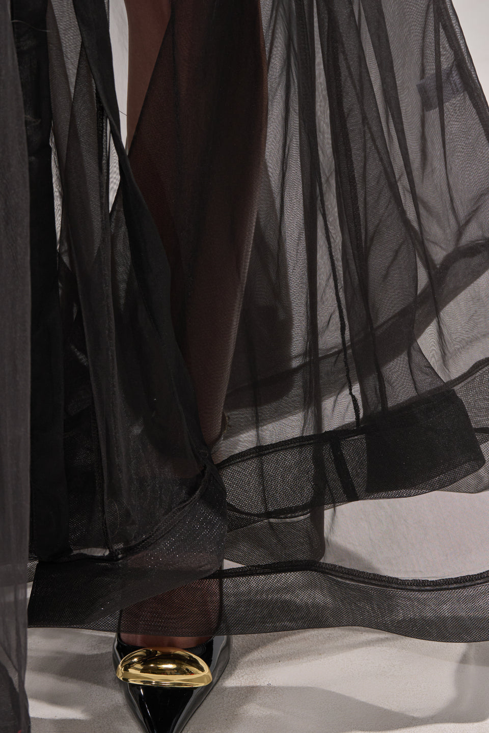 akira mesh dress RUNAWAY SATIN MESH MAXI DRESS