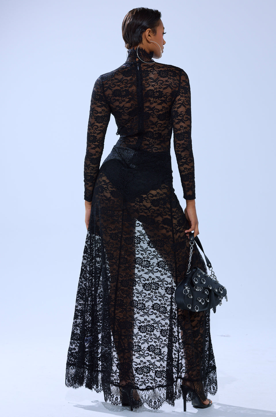 awaken my love black long sleeve lace maxi dress Long Sleeve Lace Maxi Dress