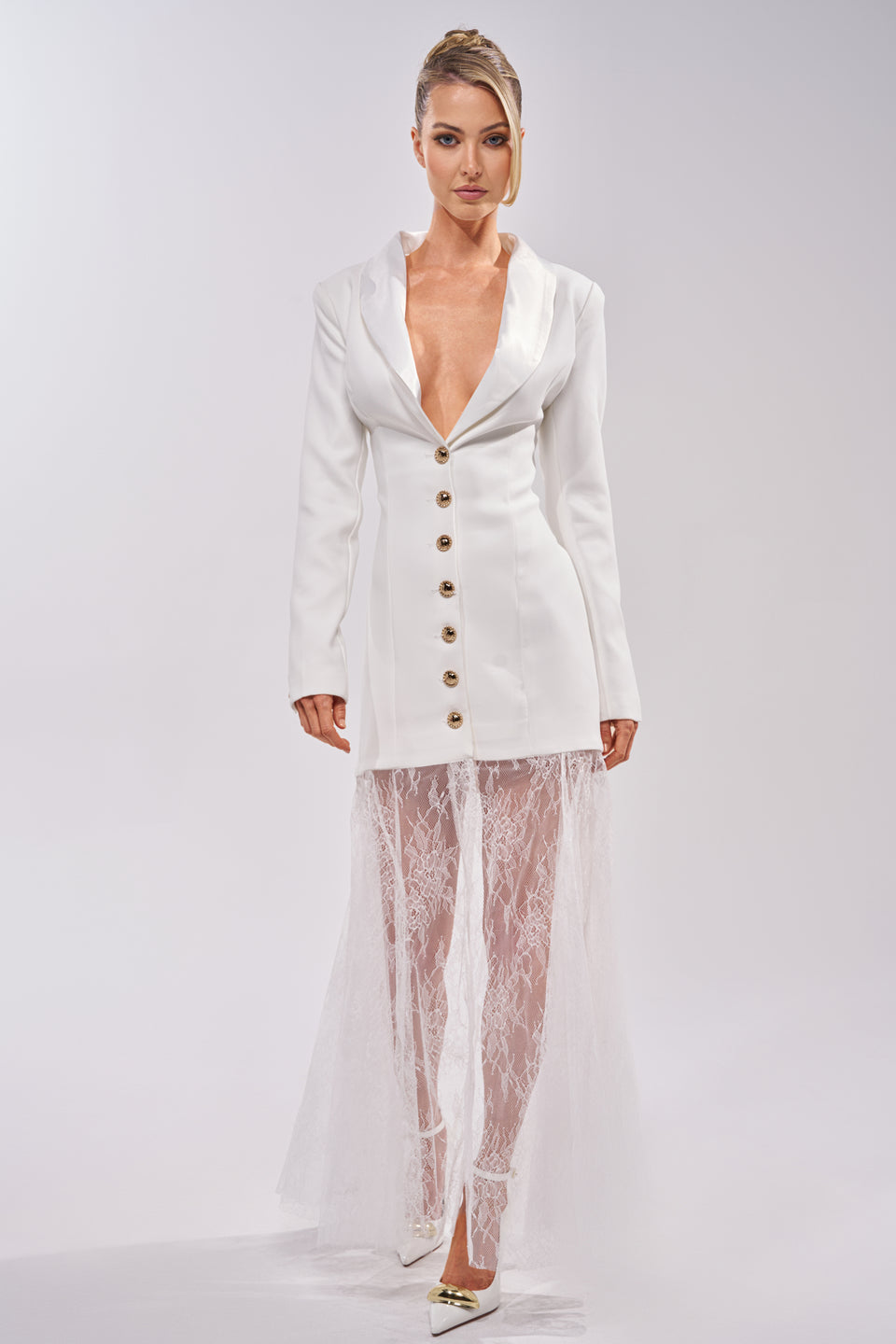 maxi blazer dress Georgia rhinestone blazer maxi dress