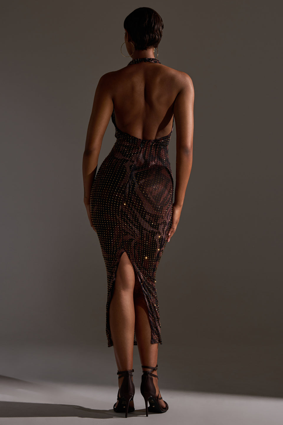 bling midi dress CAN'T SHINE BRIGHTER THAN ME RHINESTONE MIDI DRESS