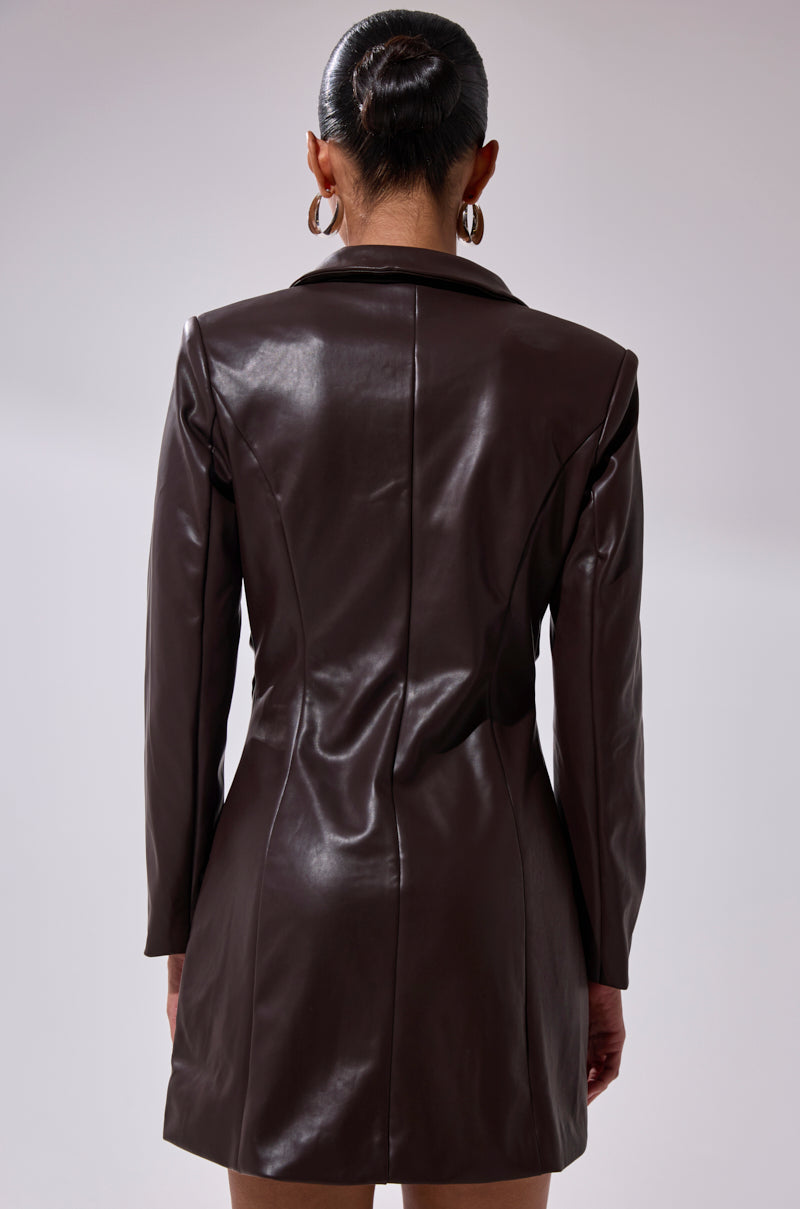 BRING ME LUCK PU BLAZER DRESS AKIRA BRING ME LUCK PU BLAZER DRESS AKIRA
