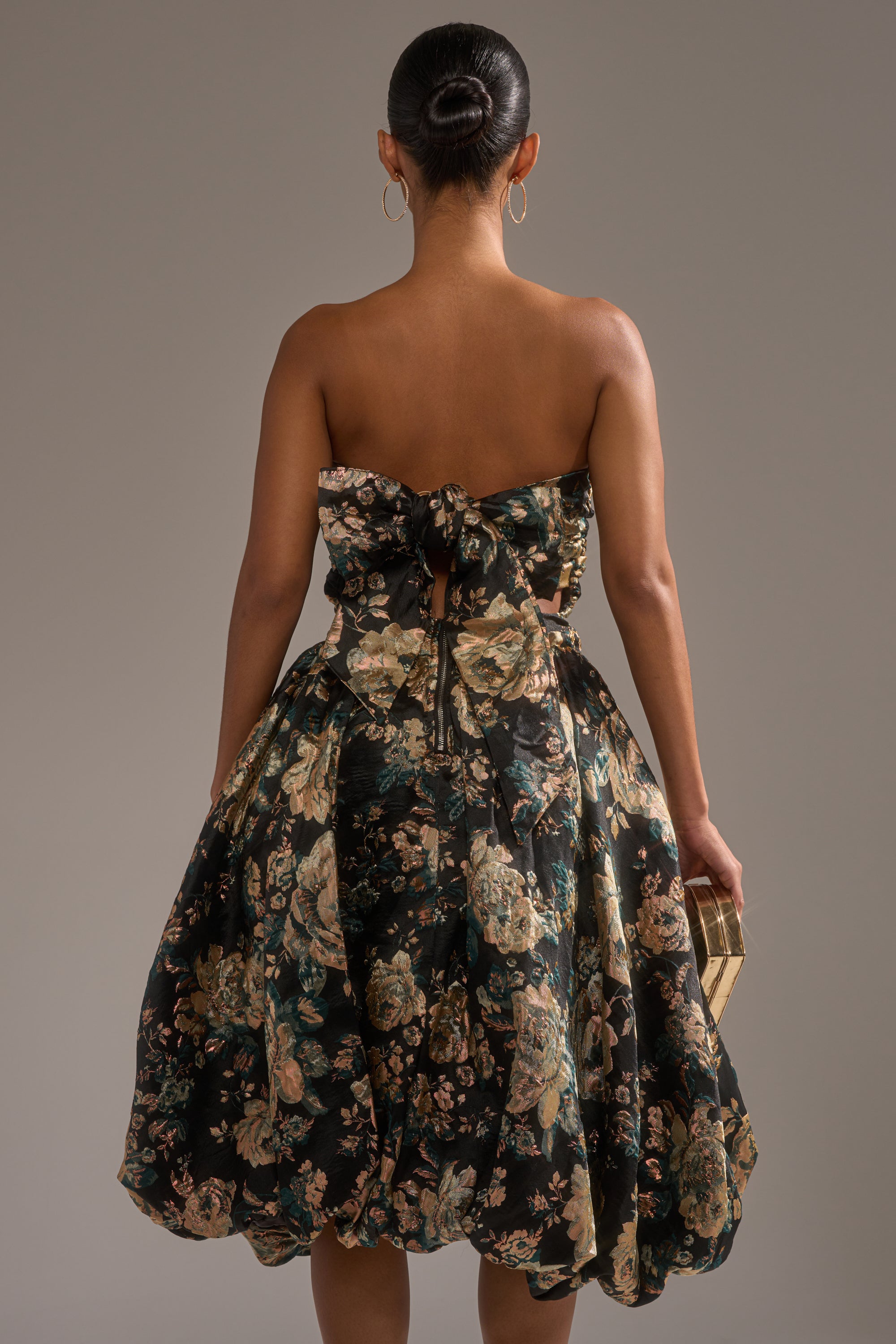 DRESSED TO IMPRESS BROCADE MIDI DRESS AKIRA DRESSED TO IMPRESS BROCADE MIDI DRESS AKIRA