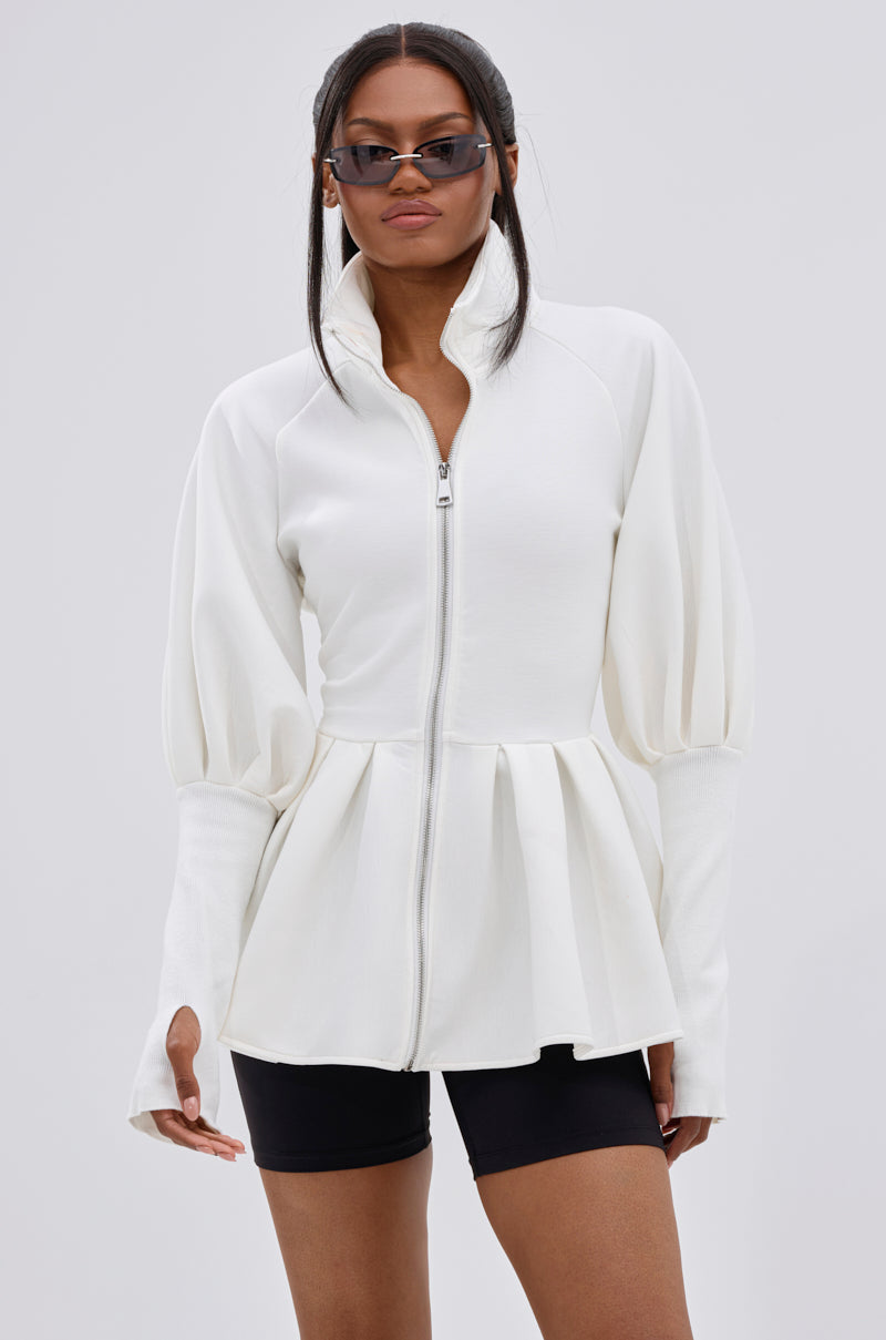 Peplum Bomber Jacket