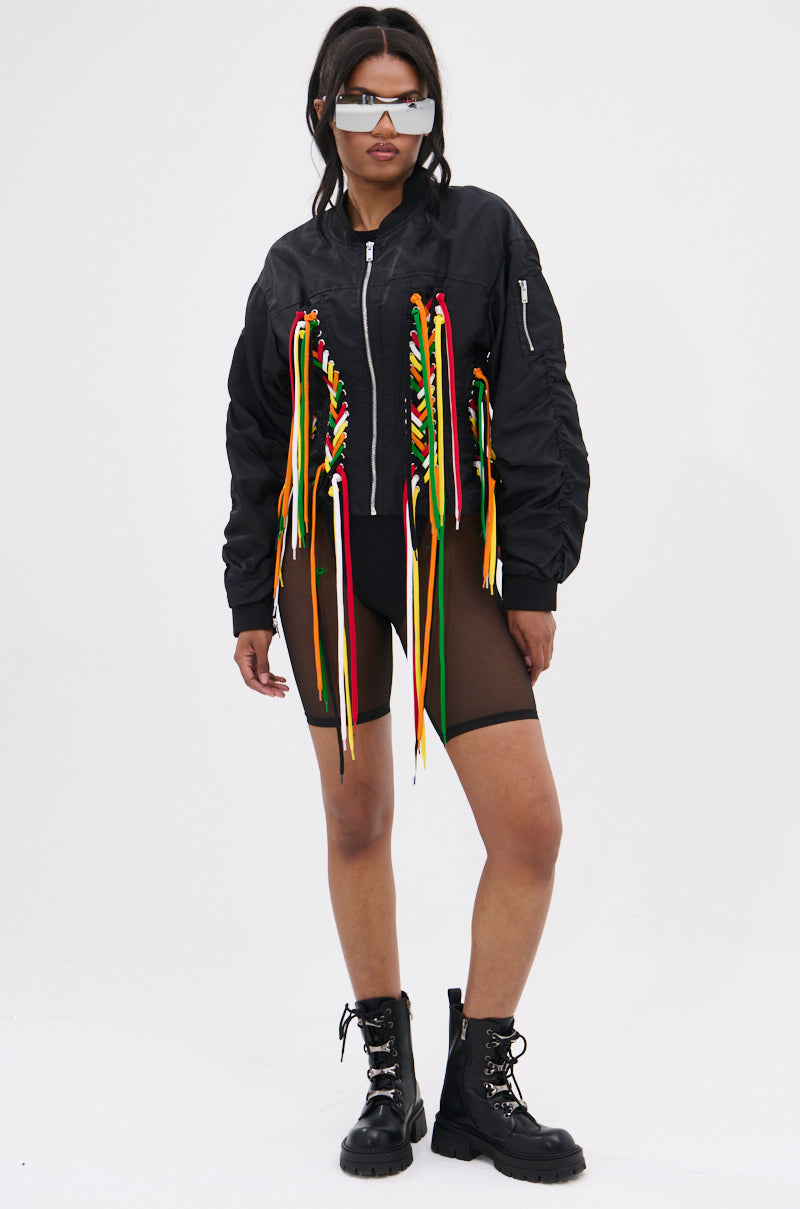 MARLEY LACE UP BOMBER – AKIRA - Main Image