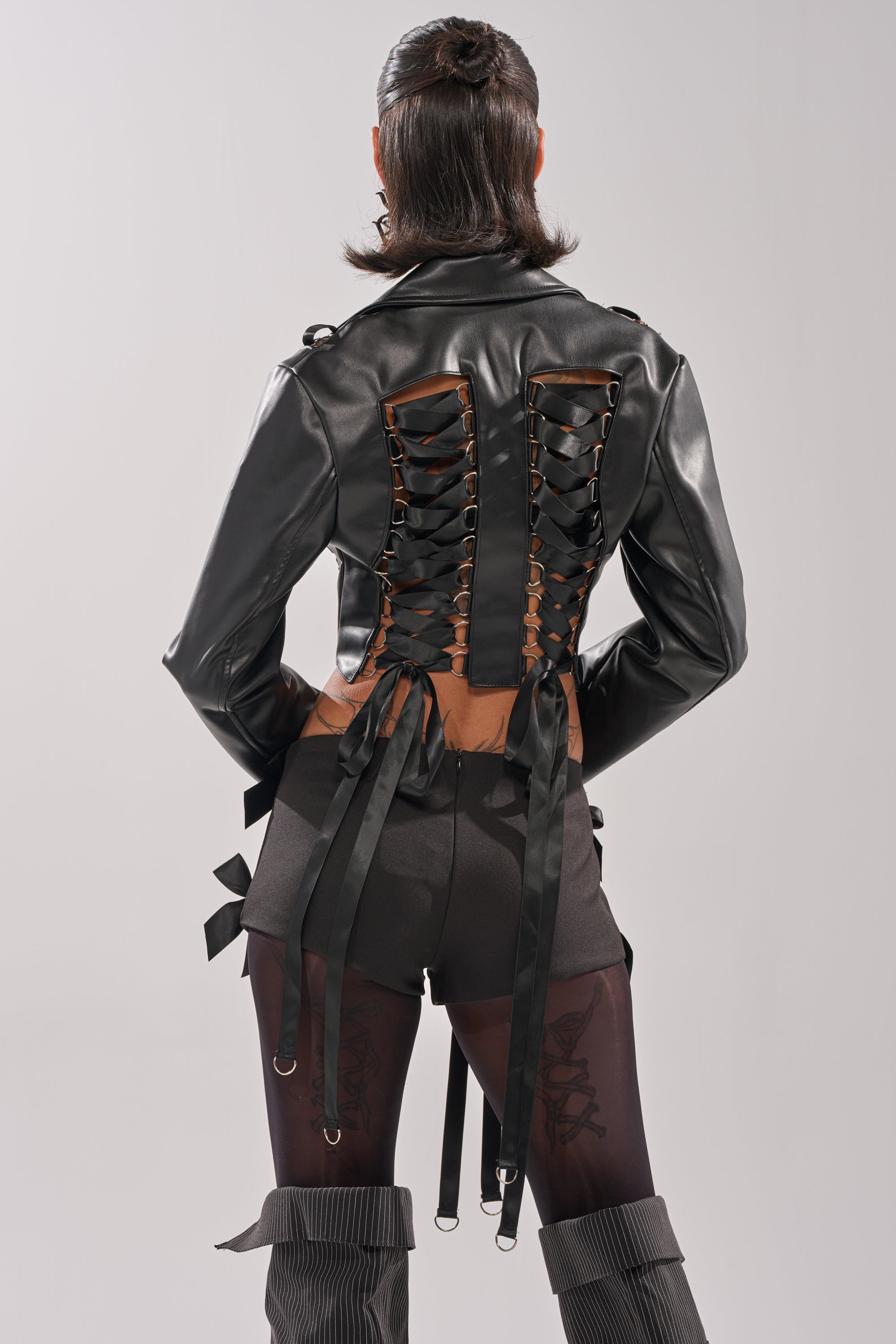 IN THE MOMENT LACE UP BLAZER – AKIRA