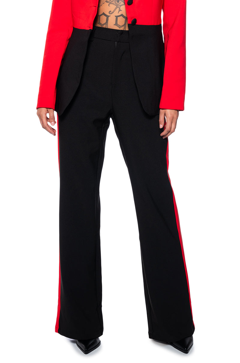 Front View 34th Street Colorblock Wide Leg Trouser