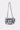 The ALL NIGHT LONG SEQUIN PURSE is a small shoulder bag adorned with shiny silver sequins and features a silver chain strap, displayed against a plain light background.