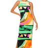 Front View 90s Baby Abstract Print Maxi Dress