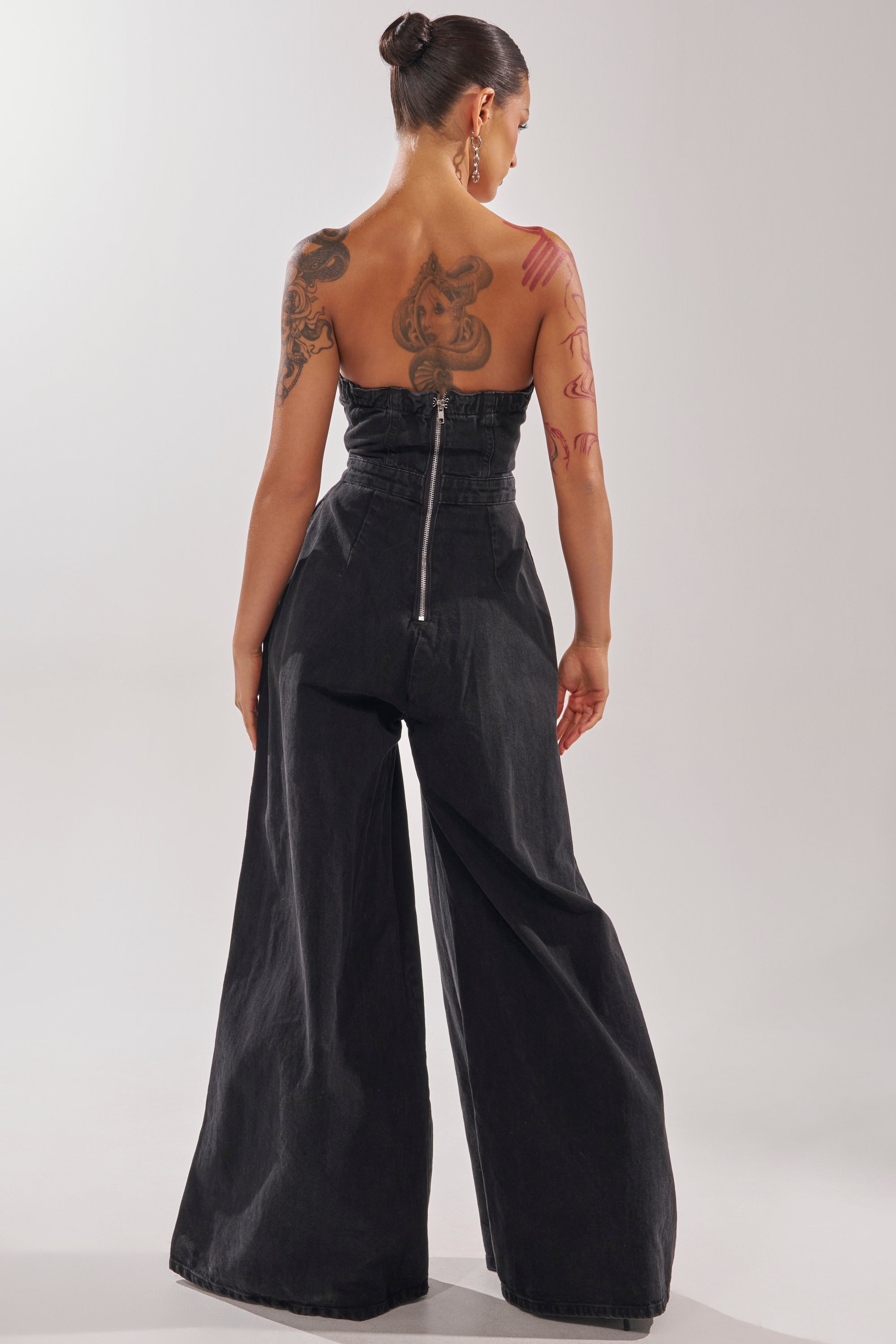 SO YESTERDAY WIDE LEG DENIM JUMPSUIT – AKIRA