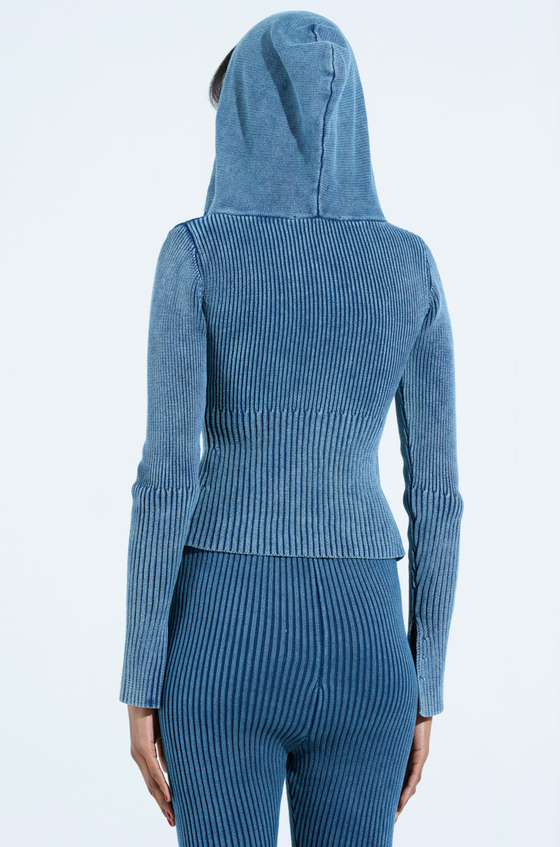 HOT GIRL ZIP UP SWEATSHIRT IN NAVY – AKIRA