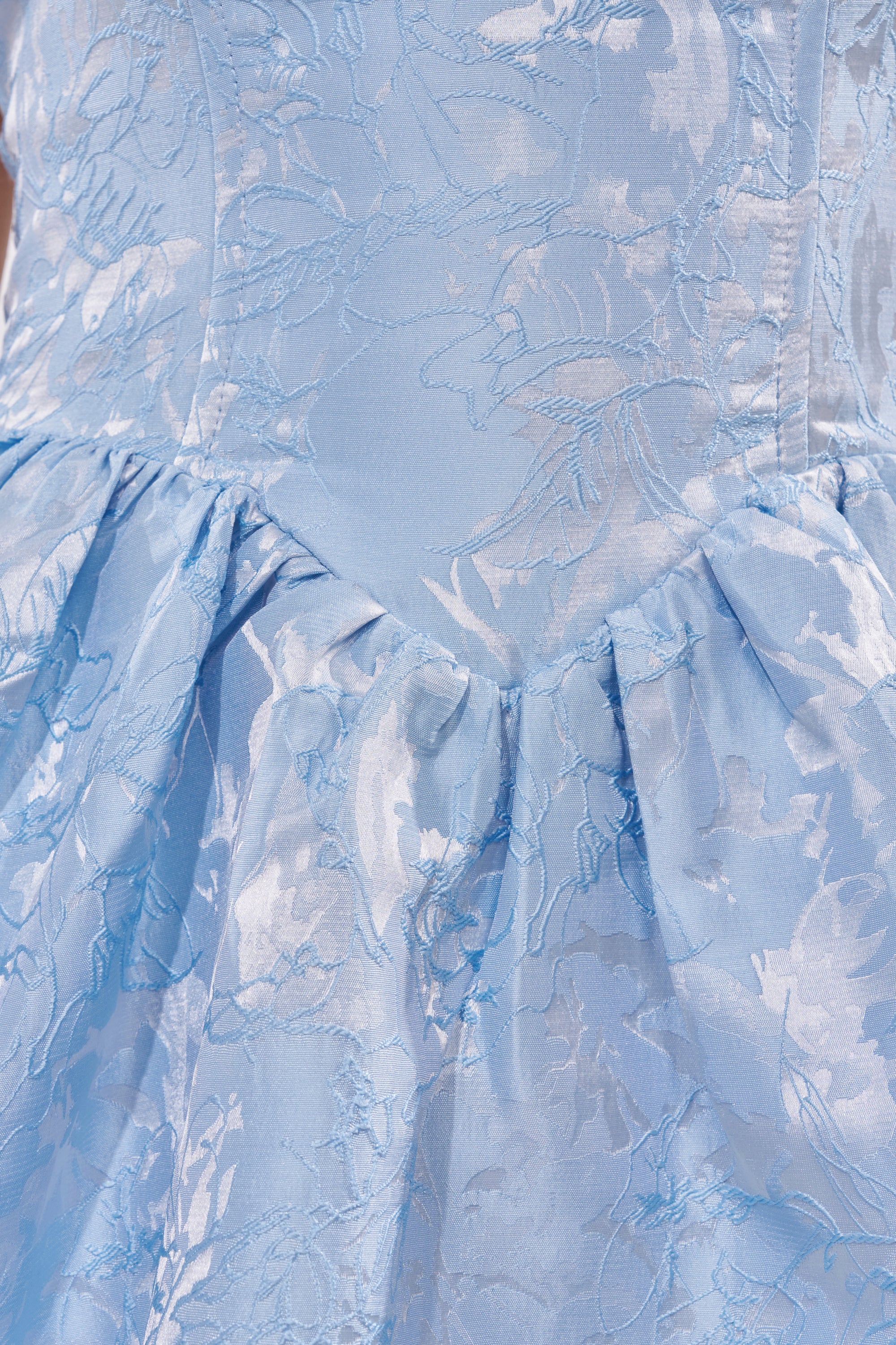 AKIRA Brina Brocade Mini Dress In Blue | Size Small