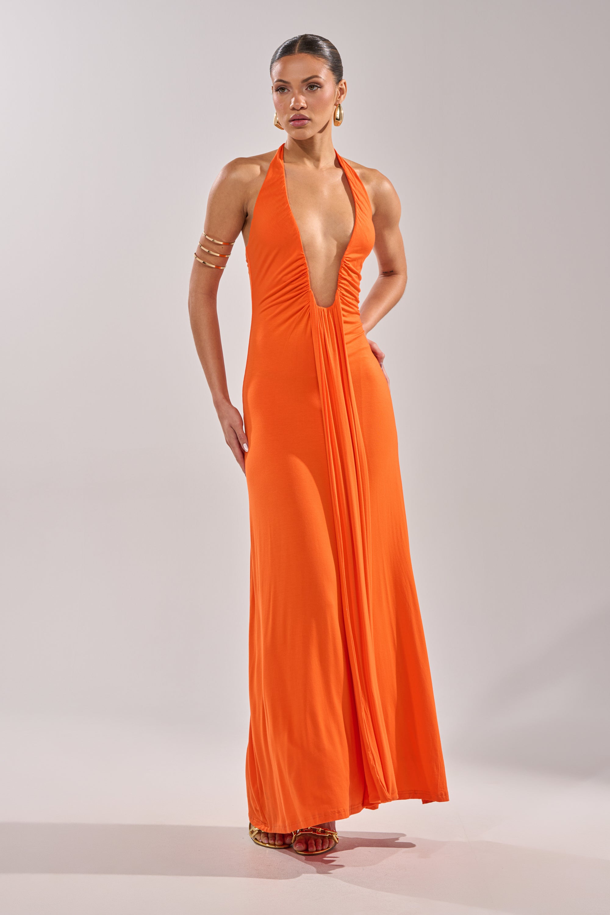 MAKE YOU LOSE YOUR MIND MAXI DRESS IN ORANGE AKIRA MAKE YOU LOSE YOUR MIND MAXI DRESS IN ORANGE AKIRA