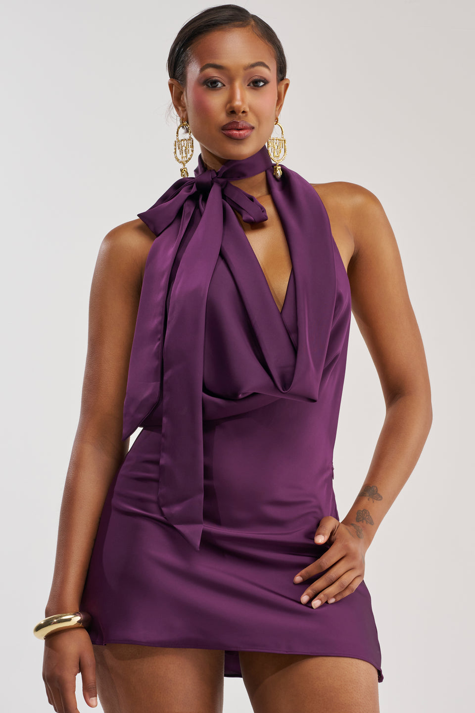 AKIRA Gigi Mini Dress In Purple