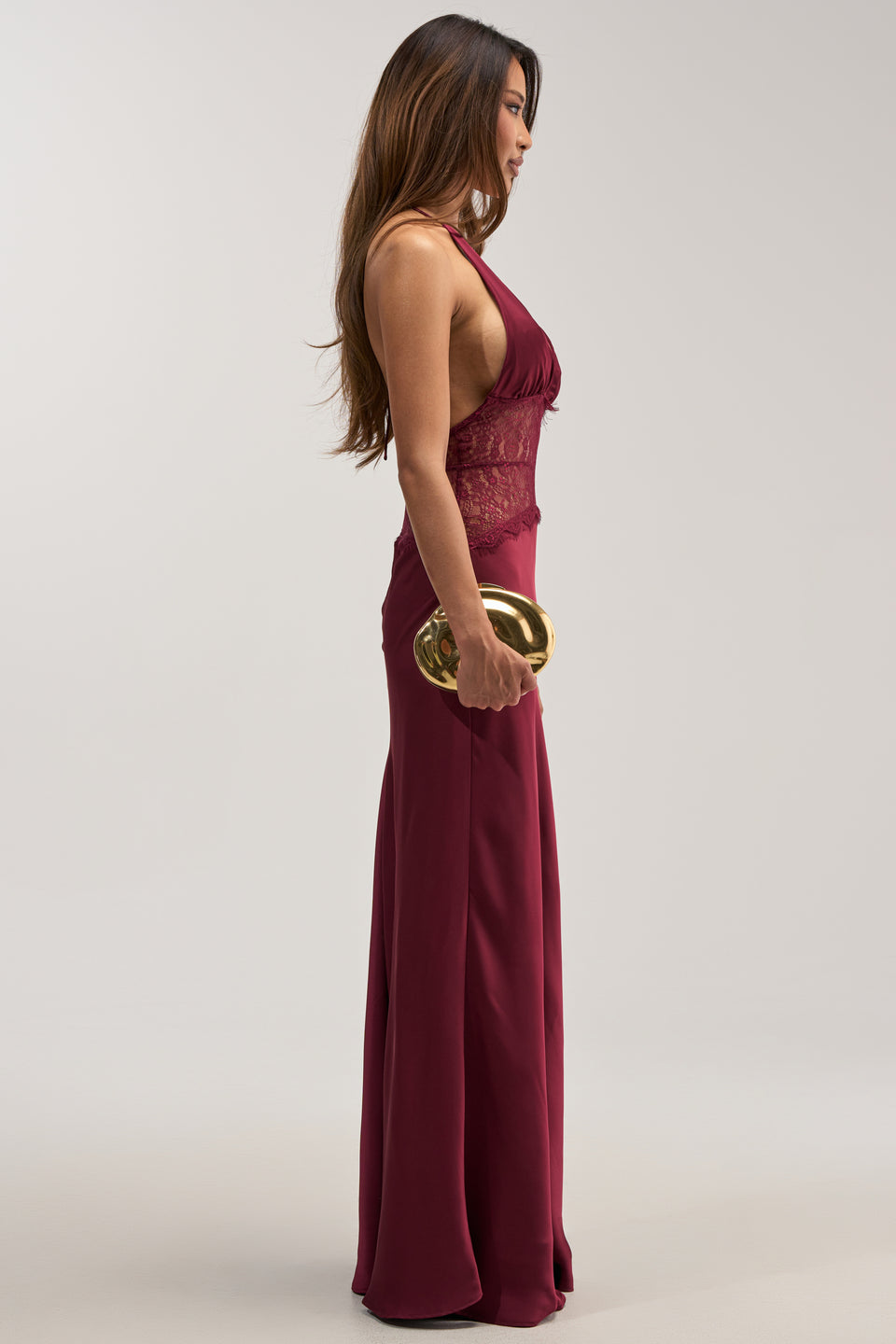 burgundy maxi dress lace Satin The Destiny Lace Maxi Dress in Burgundy has the WOW factor Elegant Lace Maxi Dress -