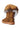 The ADA LEOPARD FLAT BOOTIE showcases a trendy faux suede design complemented by a thick, multicolored faux fur trim along the opening. Its flat sole and brown base stand out elegantly against a plain white background.