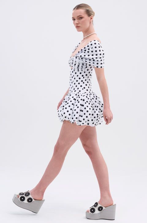 Polka Dot A-Line Mini Dress - Quiet Confidence main image 1
