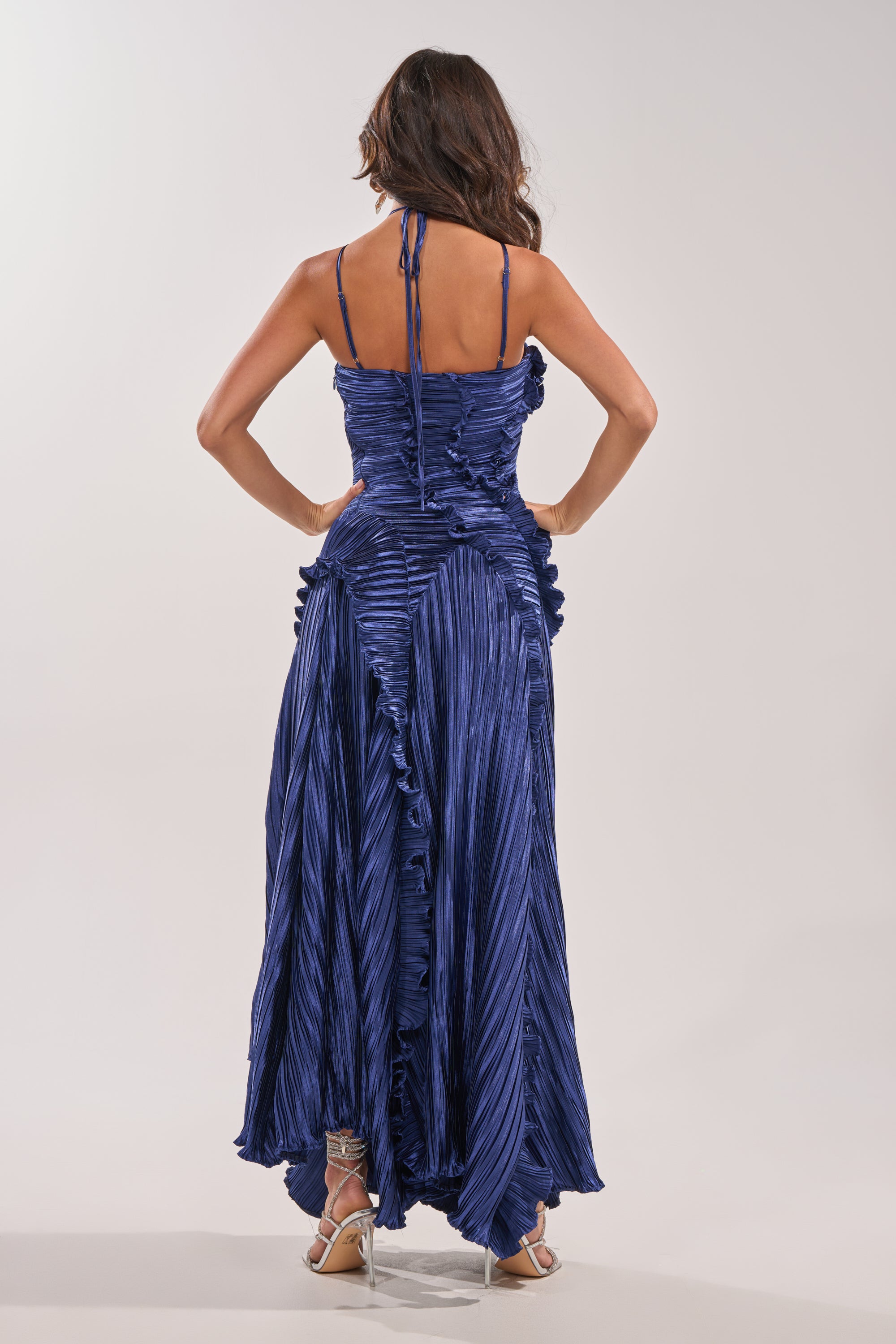 celeste bridesmaid dress AKIRA Celeste Ruffle Midi Dress
