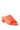 The AZALEA WANG AJIT ORANGE SANDAL is an open-toe mule with a novelty heel, padded strap details, and small silver 