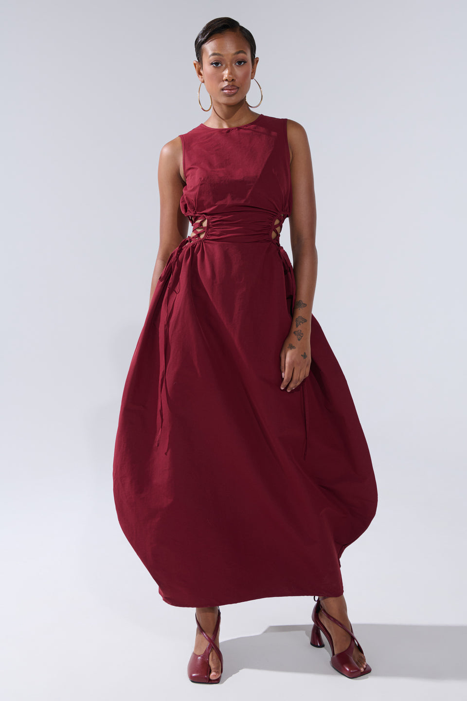 a night in tokyo lace dress burgundy Berry Lace Midi Dress Teuta Matoshi