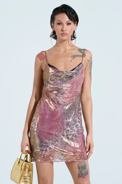 365 PARTY GIRL PRINTED MINI DRESS – AKIRA