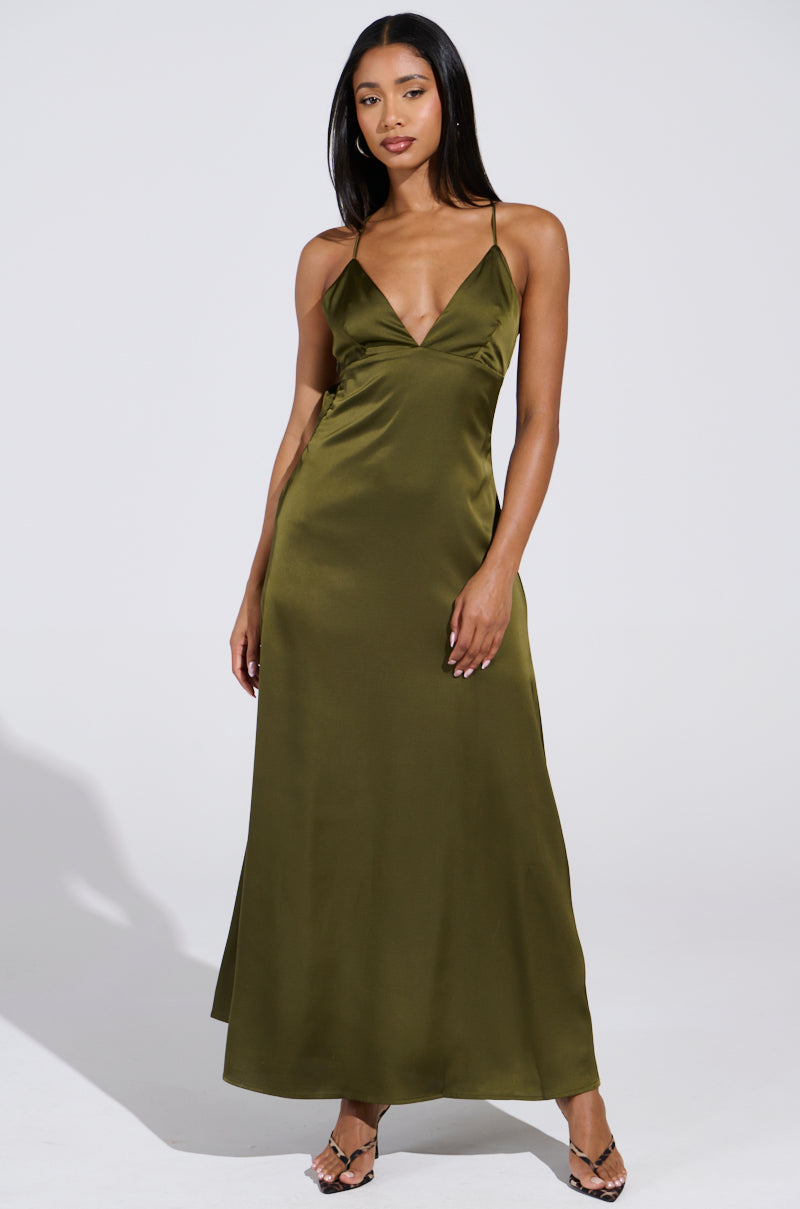 STRAIGHT FROM THE 90'S SATIN MAXI DRESS AKIRA STRAIGHT FROM THE 90'S SATIN MAXI DRESS AKIRA