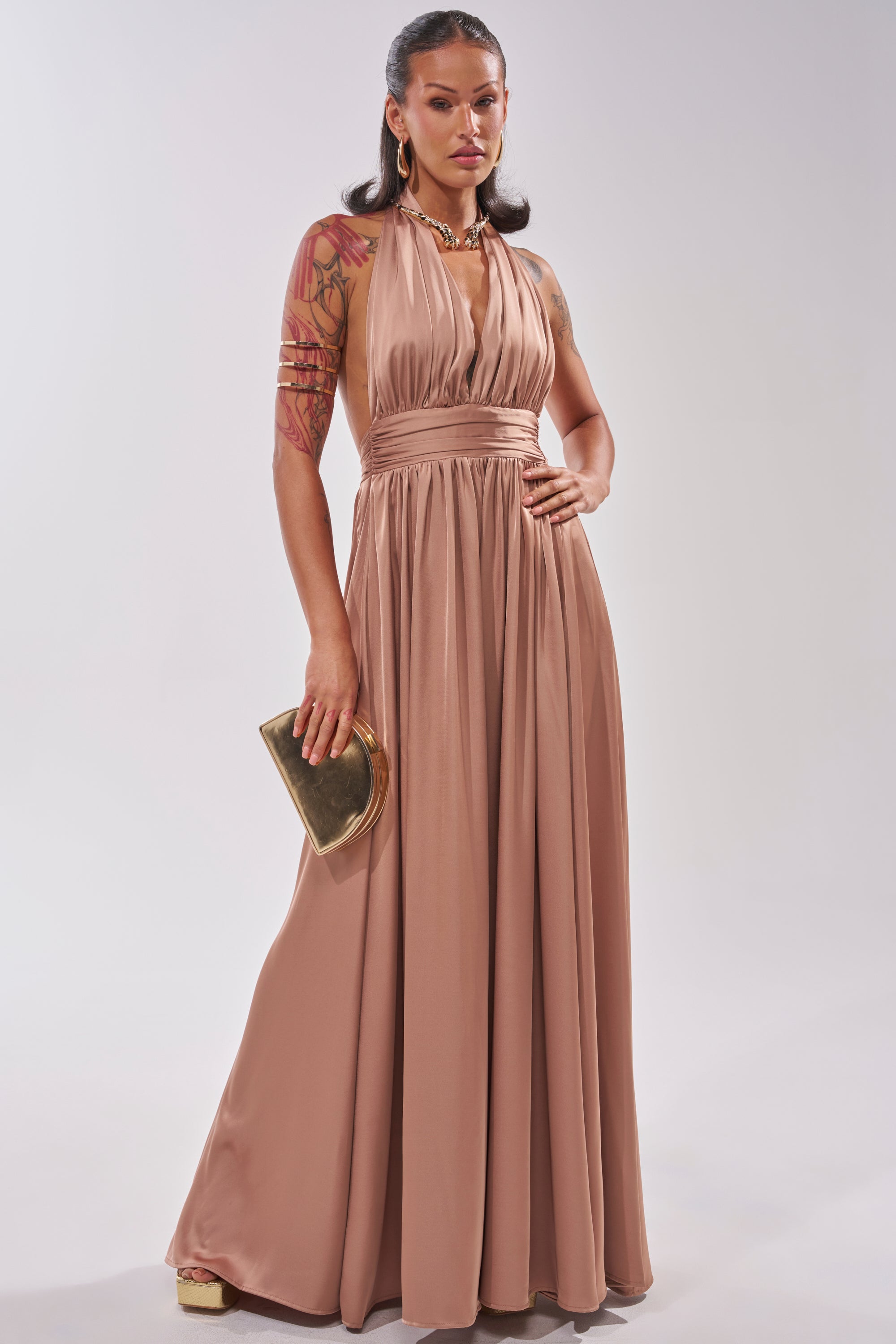AKIRA Best Dressed Satin Jumpsuit