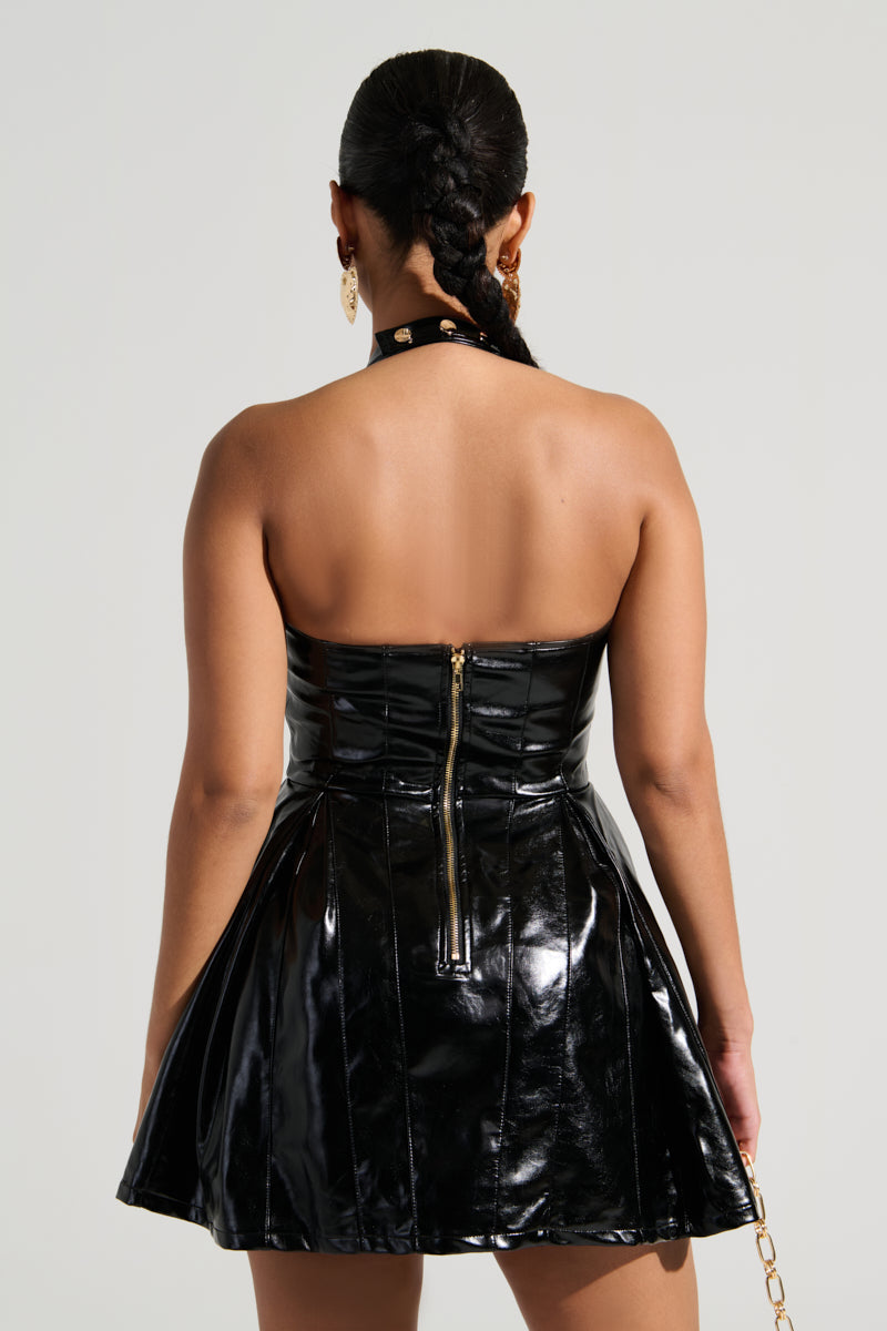 slim fit dress slacks To Be Mine Faux Leather Halter Dress EDGE slim fit dress slacks To Be Mine Faux Leather Halter Dress EDGE