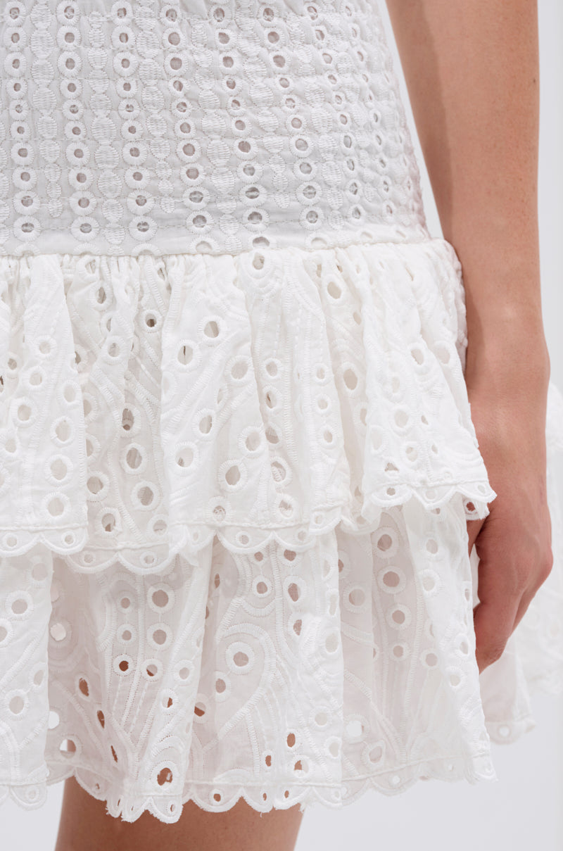 ワンピース Betty Boop Lace Layered Frill Mini DressWhite BettyBoop] Lace Layered Frill Mini Dress_White - ULKIN