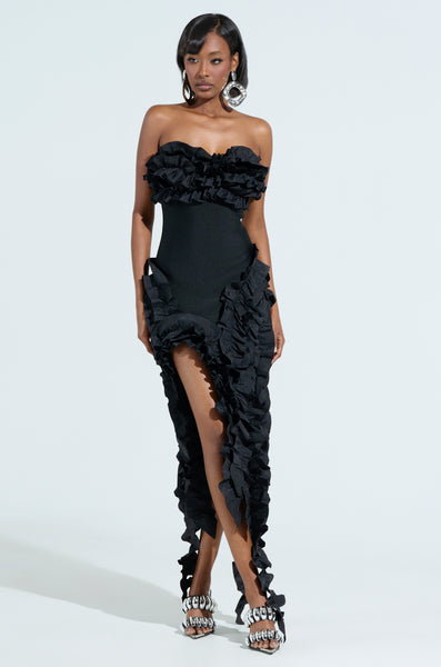 CITY LIGHTS RUFFLE MAXI DRESS – AKIRA CITY LIGHTS RUFFLE MAXI DRESS – AKIRA