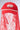 The ROSE CITY VEIL HAT by AKIRA Label is red with "1999" in white textured numbers, pearl accents above the brim, and a red floral lace veil that drapes gracefully.