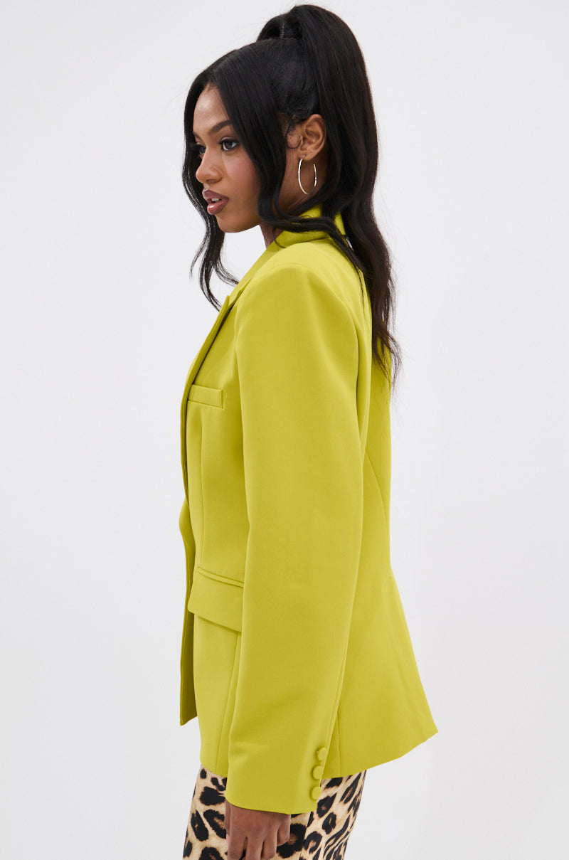 IRIS BLAZER IN CHARTREUSE - Main Image