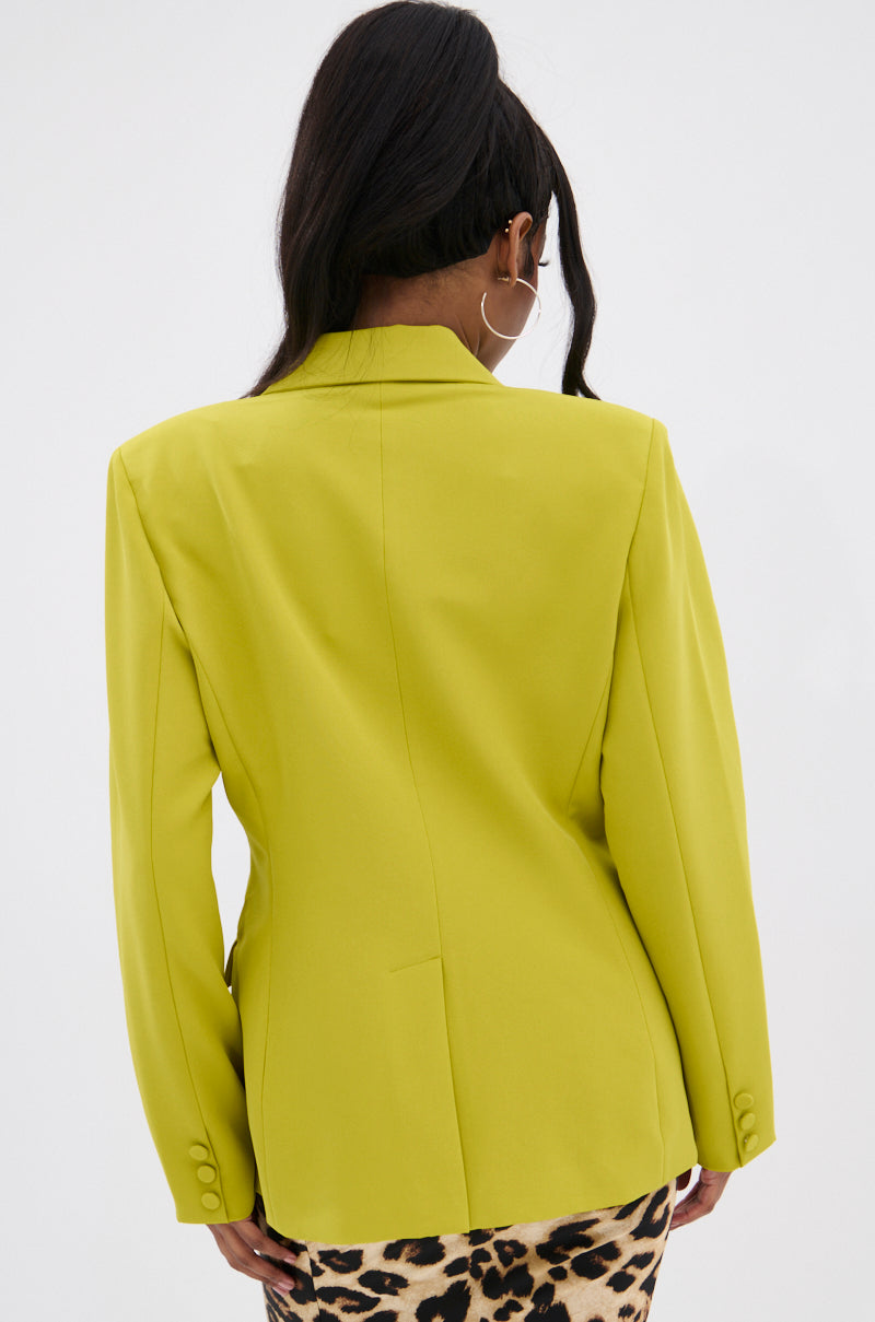 IRIS BLAZER IN CHARTREUSE – AKIRA