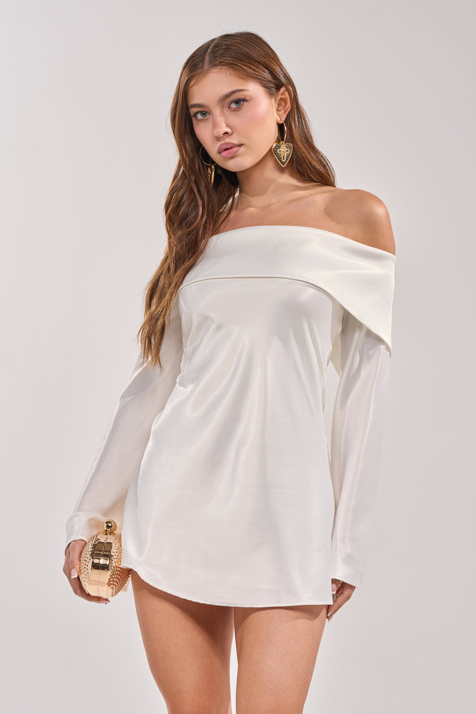satin long sleeve cocktail dress Women's Sloane Long Sleeve Satin Maxi Dress - Berry In Size Small