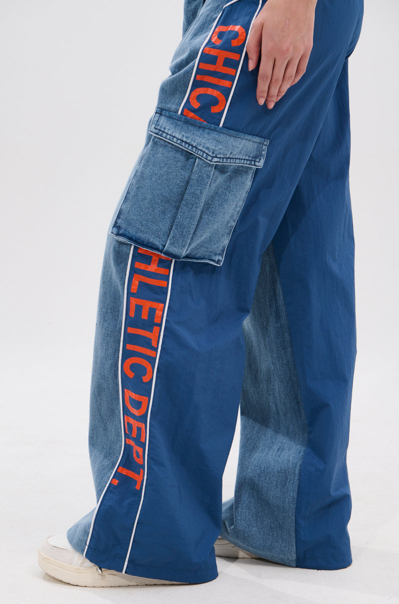 CHICAGO ATHLETICS DENIM TRACK PANTS – AKIRA
