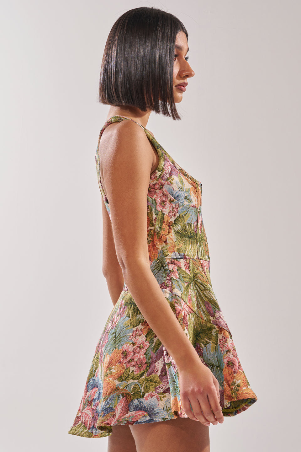 brocade skater dress AKIRA Match Point Mini Dress In Brocade