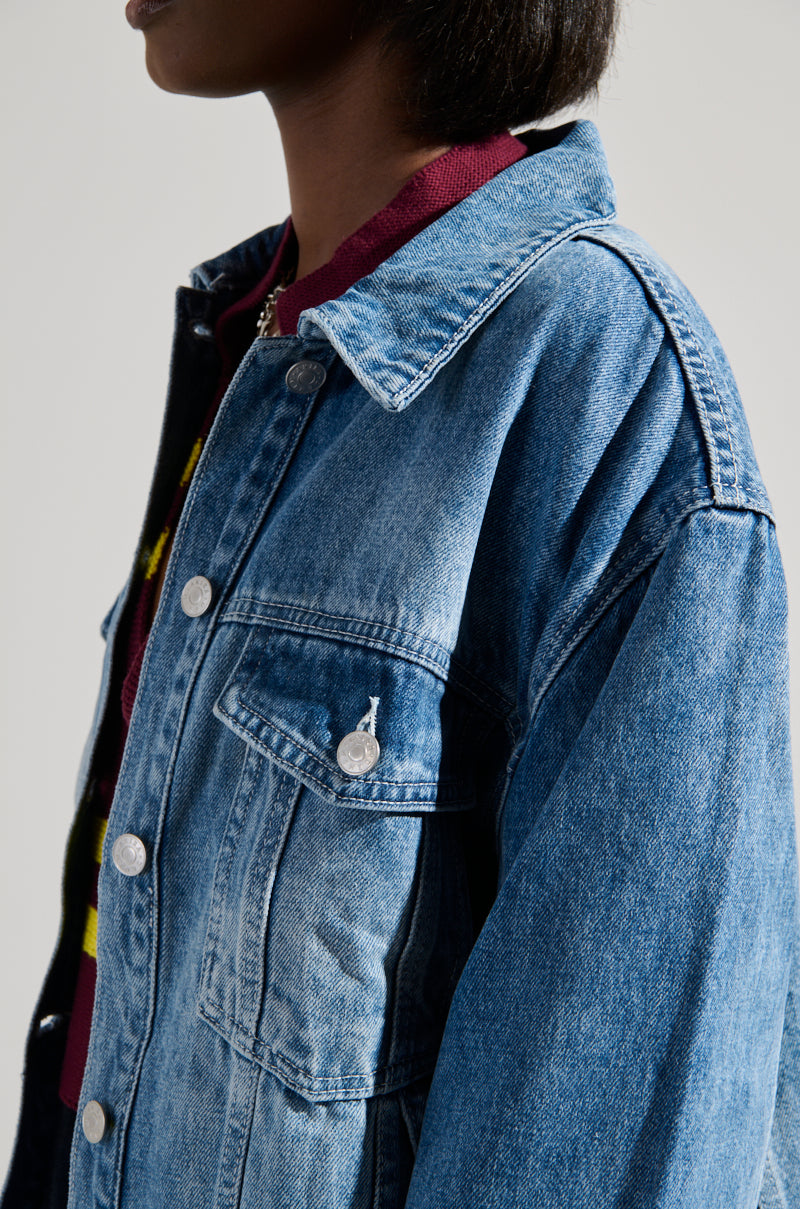 GOTTA GO OVERSIZED DENIM JACKET – AKIRA