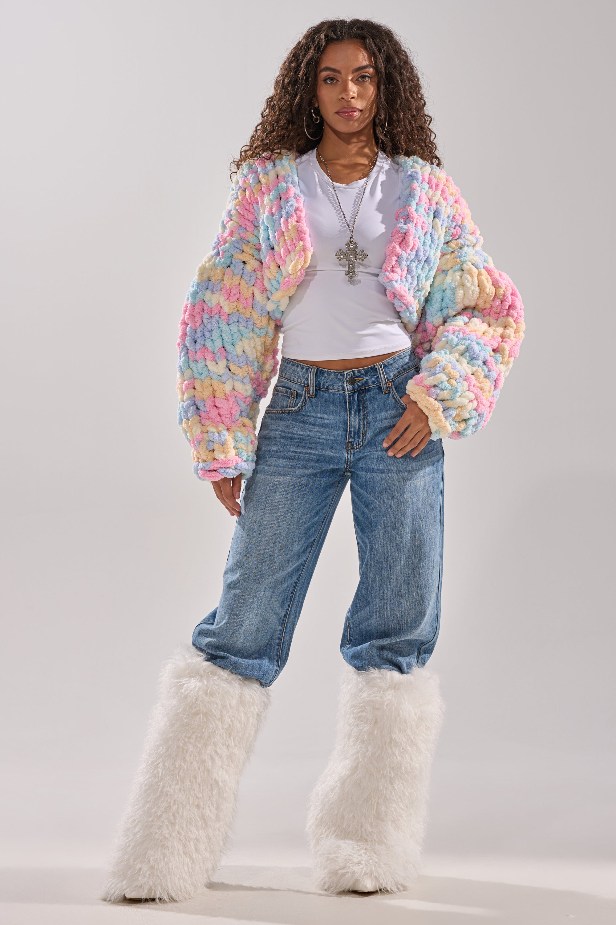 ALIA CHUNKY CHENILLE KNIT CARDIGAN – AKIRA