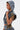 A woman in the DOWN AND DIRTY DENIM HOODED VEST and a camouflage crop top poses in profile against a white background, displaying her upper arm tattoo and wearing hoop earrings.