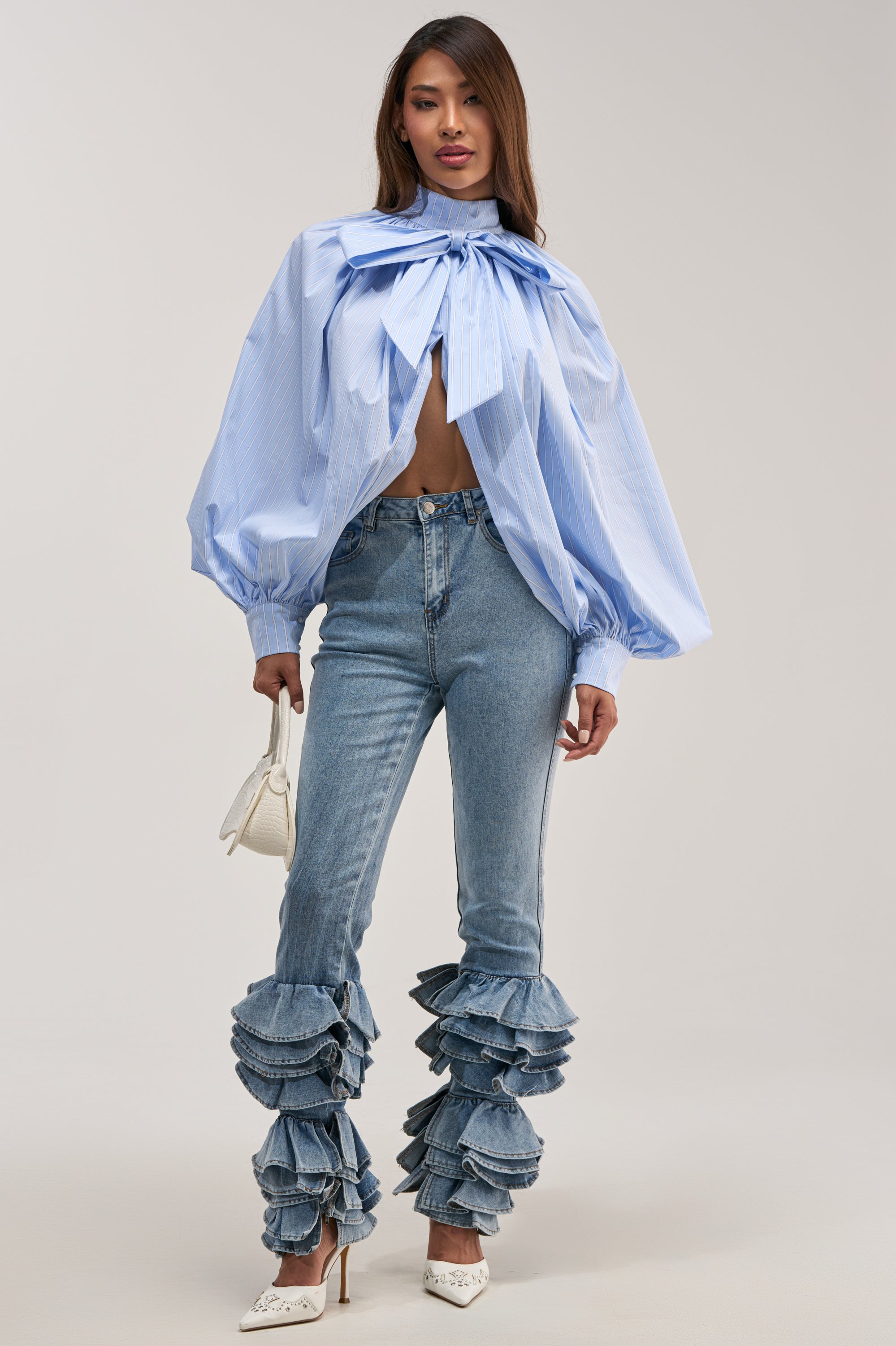 NOT ENOUGH RUFFLE DENIM – AKIRA
