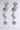 The PRETTY LADY EARRING features translucent silver petals adorned with rhinestones, cascading in a textured, lacy design against a light gray background.